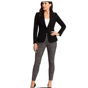 Clara Sun Woo Black White Geometric Pattern Slim Fit Pants Medium powerchic boss